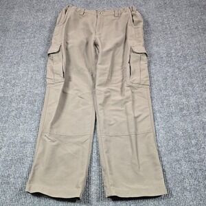 RailRiders Pants Mens Medium‎ Beige Cargo Nylon 30 Inseam Hiking Outdoors Work